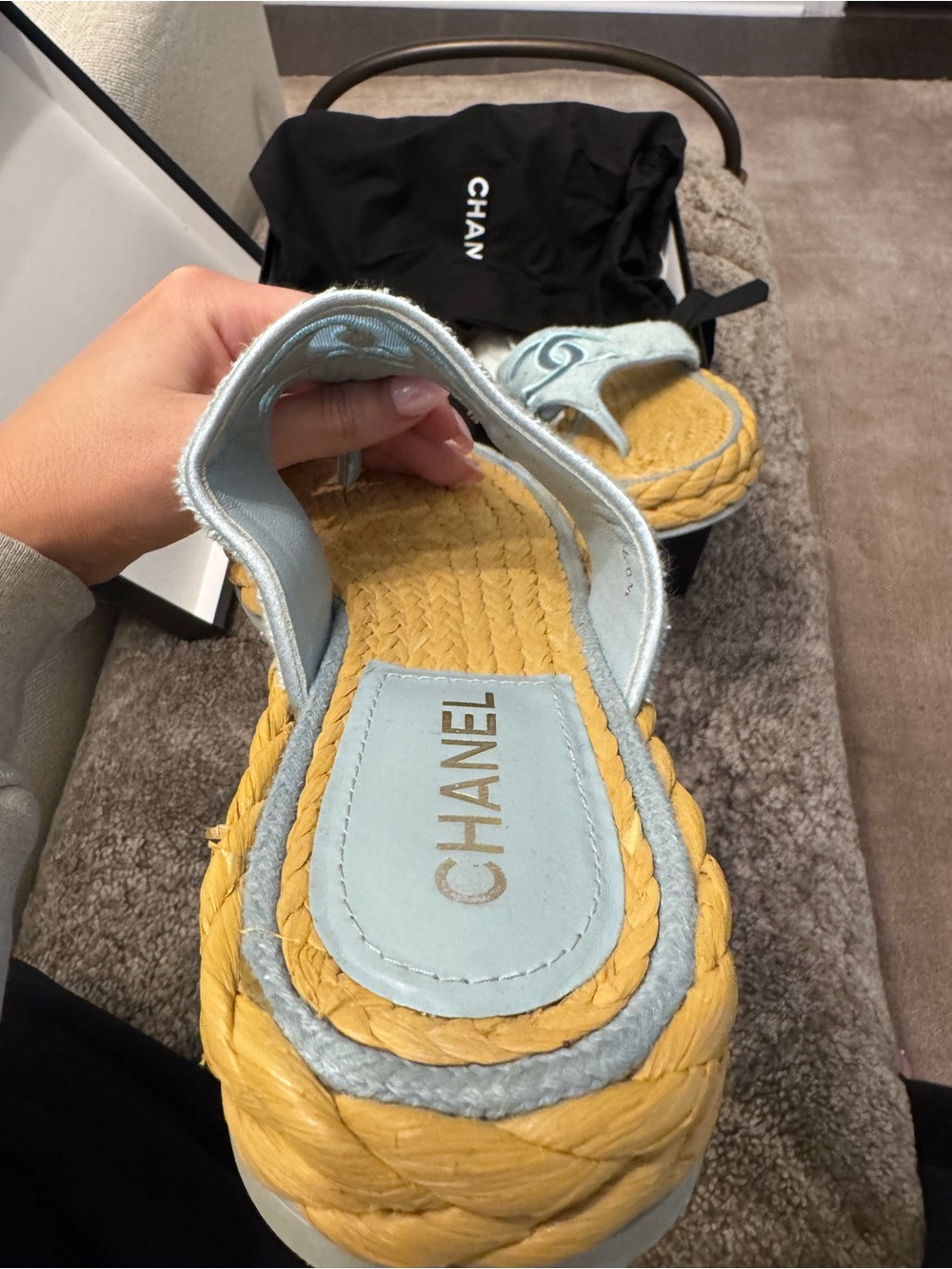CHANEL Black Sandals (Box Shown) - Picture 7 of 8